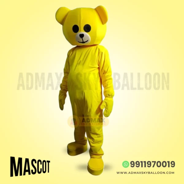 Yellow Teddy Bear Mascot Costume