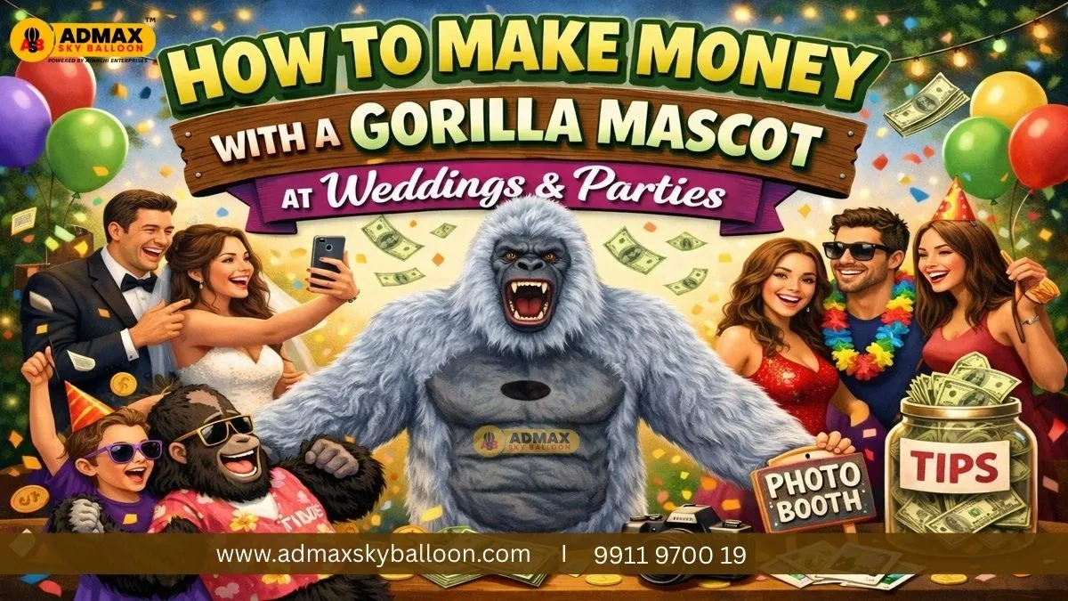 Read more about the article How to Make Money with a Gorilla Mascot at Weddings & Parties