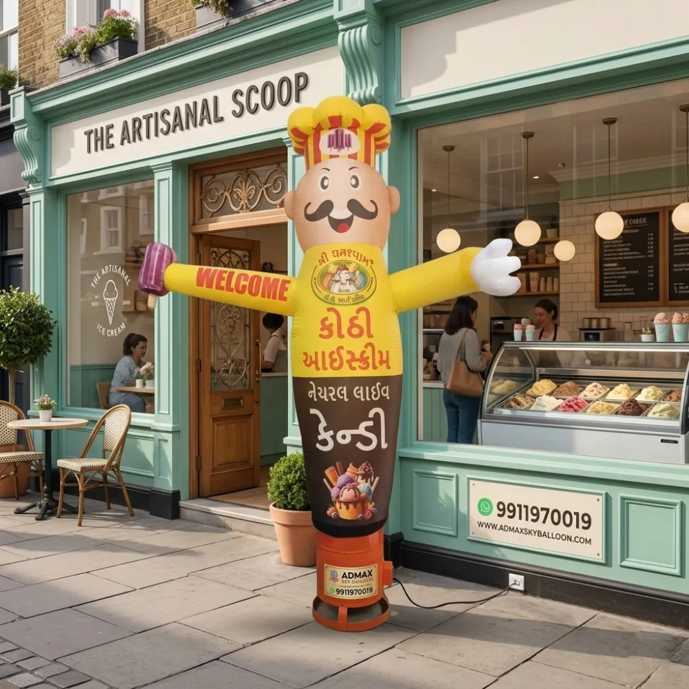 Advertising Air Dancer Balloon for Ice Cream Shop 2, Admax Sky Balloon